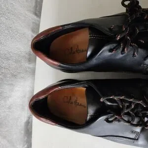 Cole Haan Zeno C07483 Black Leather Split toe Lace Up Oxford Shoes Mens 9 W s-l400.jpg main image 4